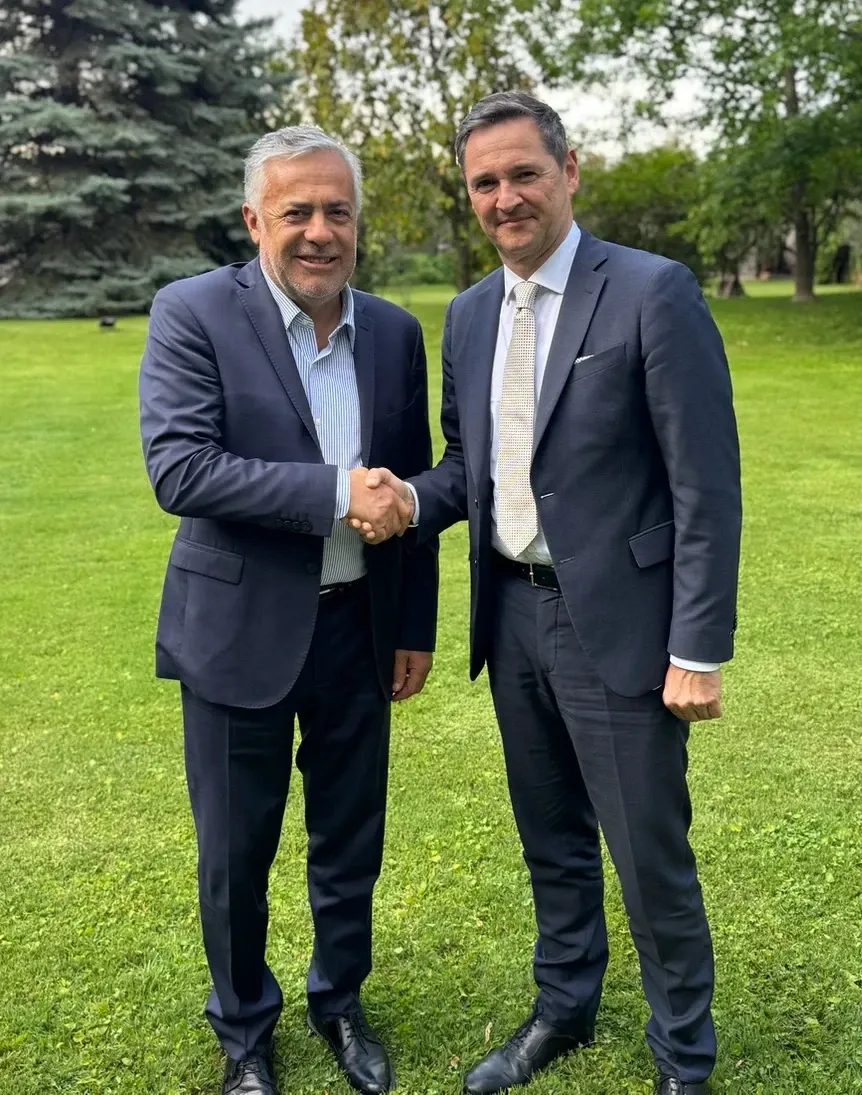 Argentina Metals Chairman Titus Gebel meeting with Alfredo Cornejo, Governor of Mendoza Province